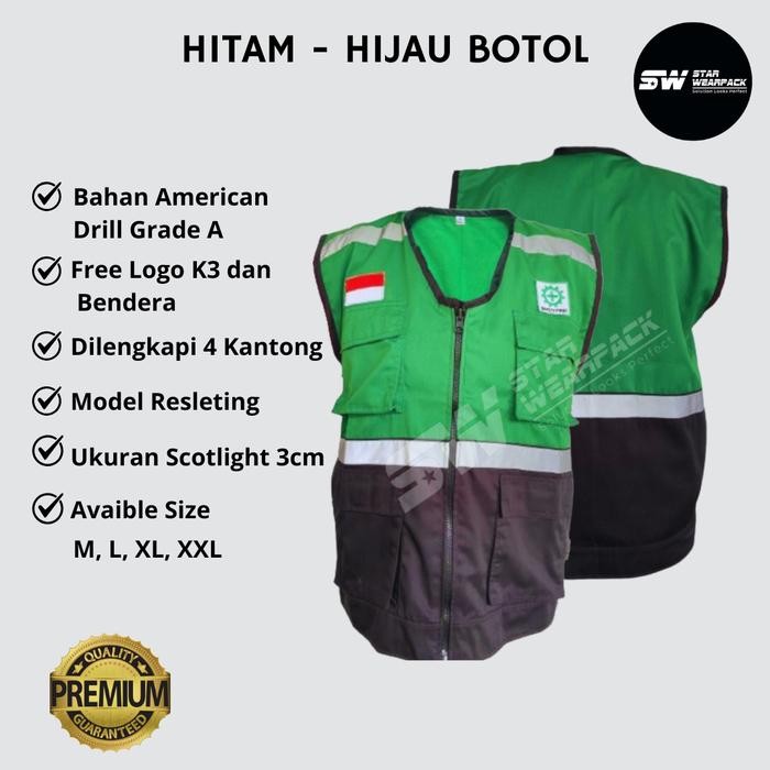 Wearpack Rompi Safety/Rompi Kerja Proyek Star Wearpack untuk Pria wanita