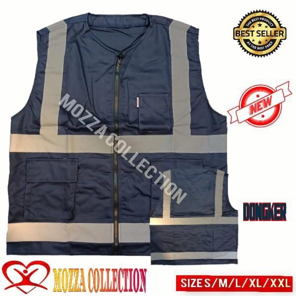 ROMPI SAFETY VEST ALMOZZ BIRU DONGKER-ROMPI SAFETY VEST 6XL MURAH NAVY