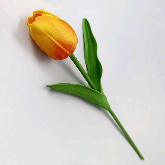 ern Grosir Bunga Jakarta 12 Tangkai Tulip Latex Gradasi Orens Artificial Plastik untuk Hiasan