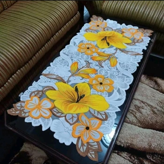 fiwa Taplak Meja Ruang Tamu-Taplak Meja Ukuran 100x50-Taplak Meja Motif Minimalis Modern-Table