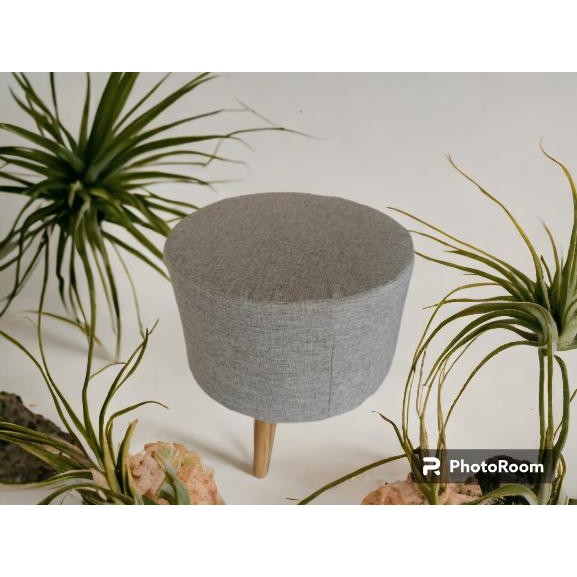 var Hygge - Sofa Puff / Kursi Stool Kayu Bench Bulat Minimalis