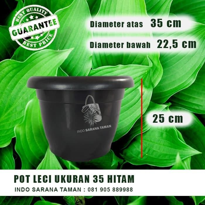 PREMIUM POT SAKURA LECI 35 HITAM Pot Tanaman Pot Bunga Pot Plastik GROSIR POT