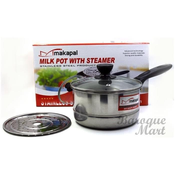 PREMIUM Panci Kukus Kecil Serbaguna Steamer Langseng Dandang Stainless Tutup