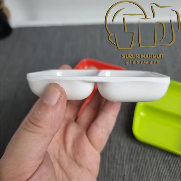 (Expert) [1 pcs] Pisin Sambal Sekat 2 Melamin Tebal. Ber SNI / Tempat Cabe