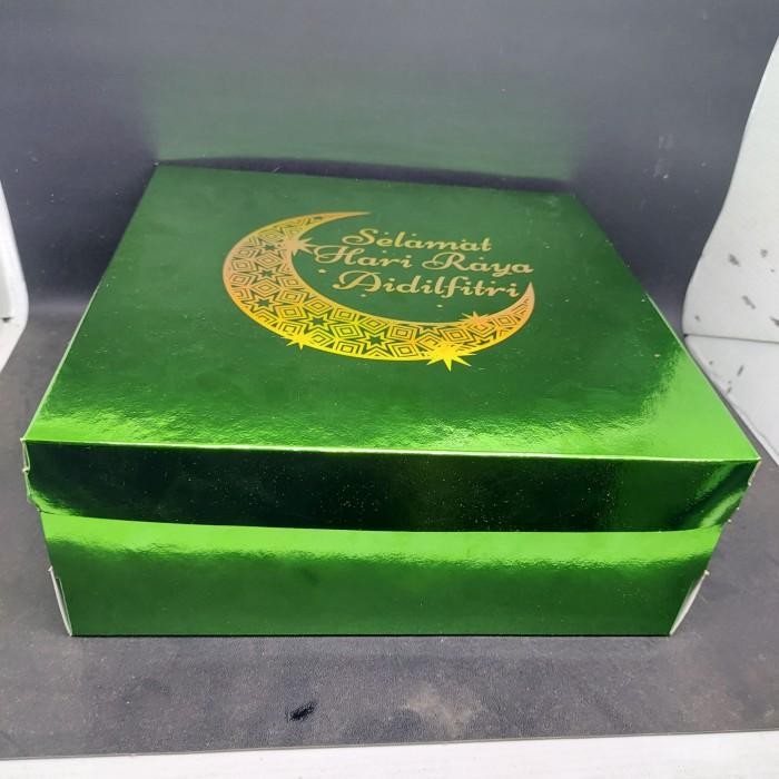 (Expert) Dus lebaran Kotak Kue hijau 22 x 22