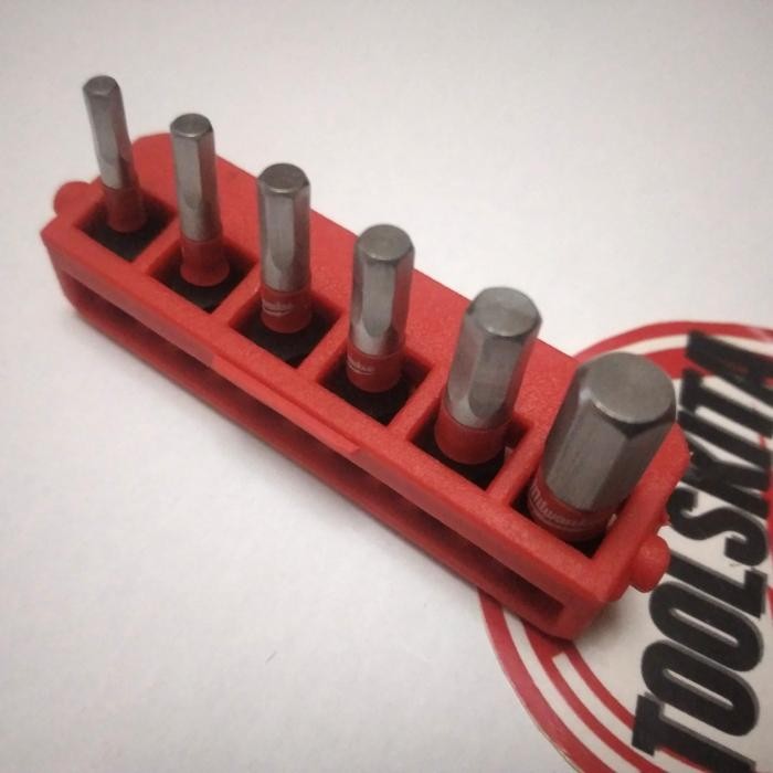 (Expert) Mata Obeng Set Milwaukee Shockwave HEX 1 inch 6 pcs (Kunci L)