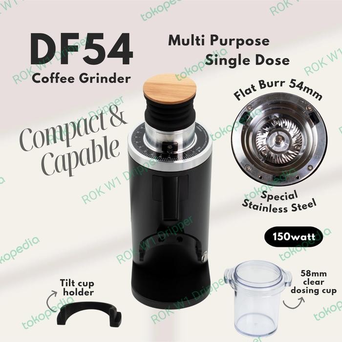 DF54 Coffee Grinder Flat Burr 54mm ggiling kopi multipurpose
