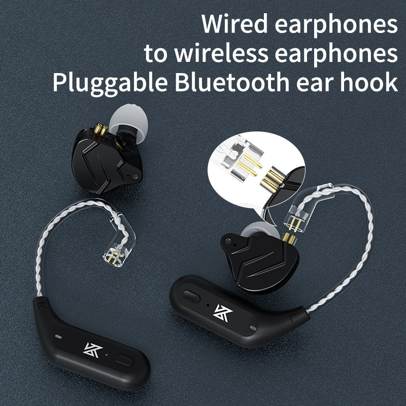 Kz Az09 Hd Bluetooth 5.2 Ear Hook Headset Cable Hifi Wireless Upgrade Cable With Charging Case Kz Z1