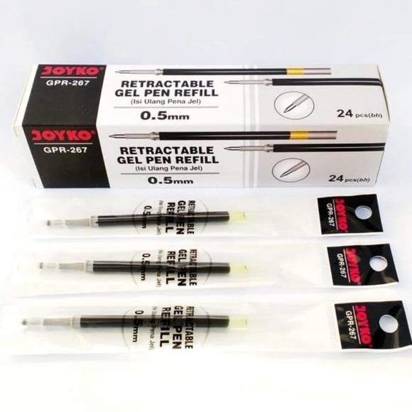 

Isi Refill Pulpen Gel Joyko Gp-265 / Gpr-267 0.5 Mm - 1 Box Isi 24 Pcs
