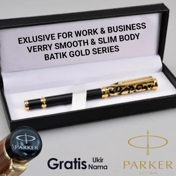 

Ballpoint Mewah Roller Ball Parker Gratis Grafir Nama Dan Box Exlusive Pulpen Stationery