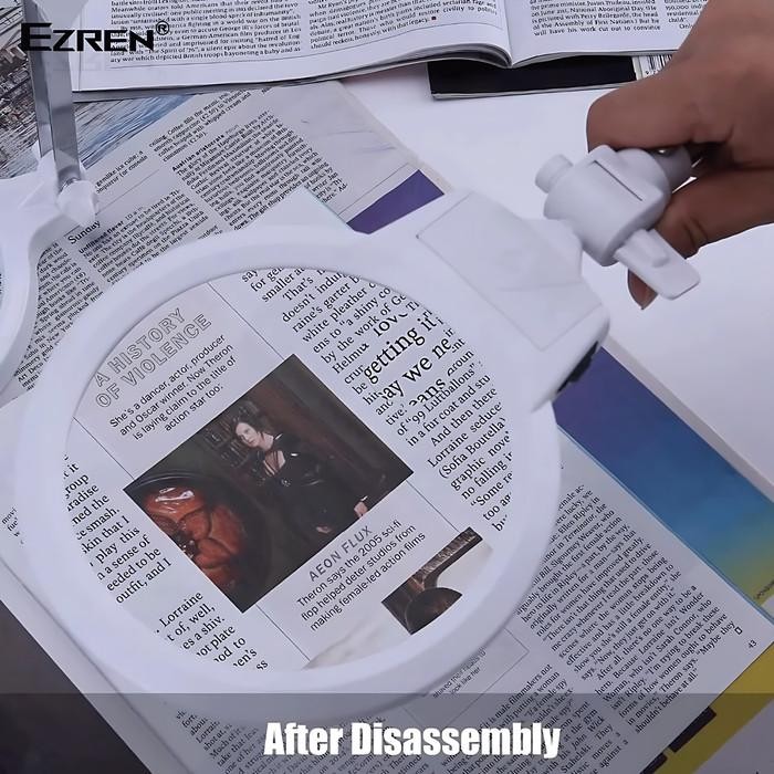 

Ezren EZ-0251 Kaca Pembesar Foldable Magnifier 2X 6X LED Lighting