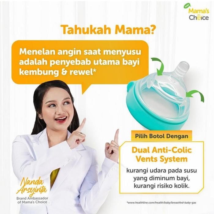 MAMA'S CHOICE ANTI COLIC BABY BOTTLE DOT SUSU BAYI SILICONE ANTIKOLIK