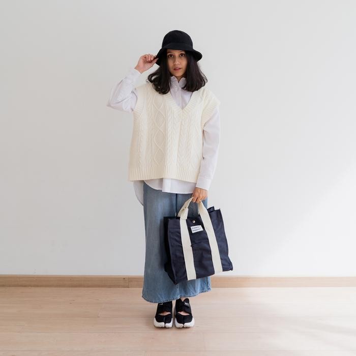 ANSSY - Kaia Premium Knit Vest Ivory - Rompi Rajut