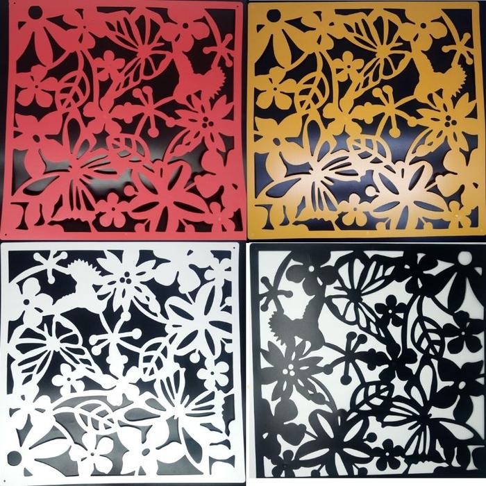 PENYEKAT RUANGAN VINTAGE 3D PVC TIRAI GANTUNG PARTISI HIASAN DINDING