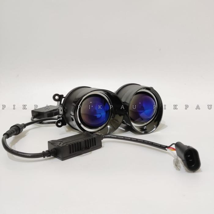 IBRIGHT SEPASANG LAMPU BILED FOGLAMP 3 INC NEW ORIGINAL C990 BLUE LENS FOGLAMP TOYOTA DAN HONDA