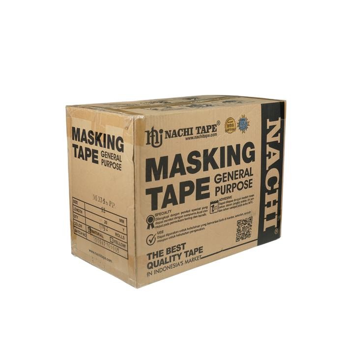 

PROMO! Lakban Kertas Masking Tape NACHI 0.5 inch/ 12mm, 1 inch/ 24mm, 2 inch/ 48mm X 20 Yard - DUS