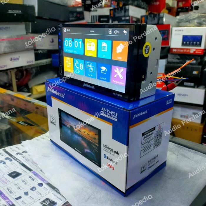 Audiobank Ab-Tv6912 Head Unit Double Din Mp5 Deckless Autolink