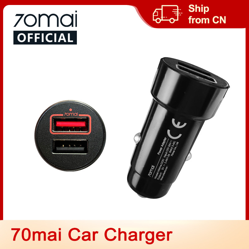 70mai Dual USB Car charge Mini 2USB Port 70mai Car Charger 70MAI Dual USB Car Adapter for All 70mai 