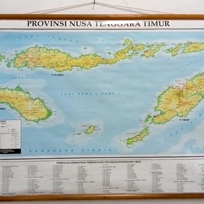 

HOT SALE! peta Nusa tenggara timur bingkai