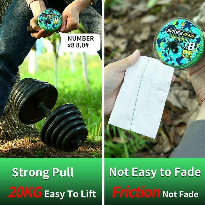 Senar Pancing Pe 100M Benang Pe Pancing X4 X8 Kuat Spider Speckle Braid Fishing Line 0.148Mm~0.5Mm