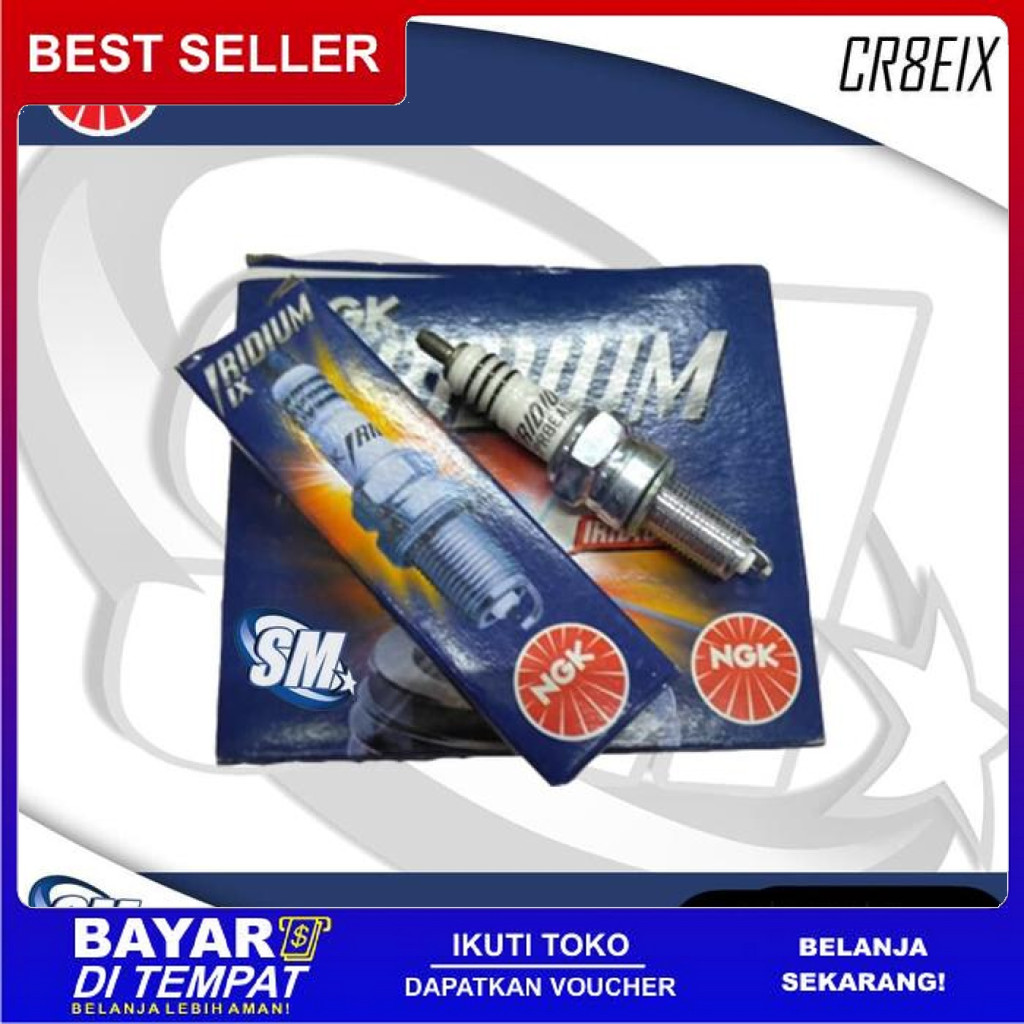 FREE ONGKIR BUSI IRIDIUM NGK IRIDIUM CR8EIX ( VIXION / CBR 150 ) - BUSI MOTOR YAMAHA VIXION - BUSI
