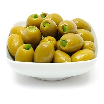 

Whole Green Olive Stuffed Jalapeno Buah Zaitun Utuh Hijau dengan Jalapeno 100g Acar Buah Zaitun