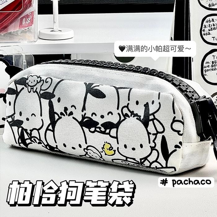 

Tempat Pensil Resleting Jumbo Motif Sanrio Softcase Kanvas Stationery