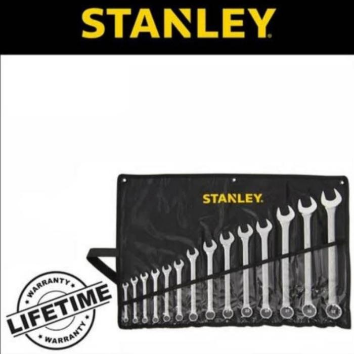 STANLEY Combination Wrench Set 87-038-3 14pcs Kunci Ring Pas 8-32mm