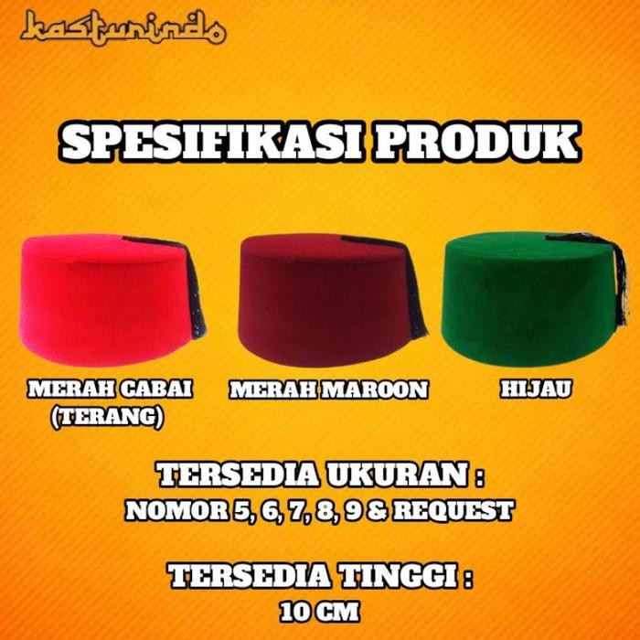 Peci Songkok Kopiah Sultan Ottoman Turki Fes Tarbus Rambut Fez Turkey