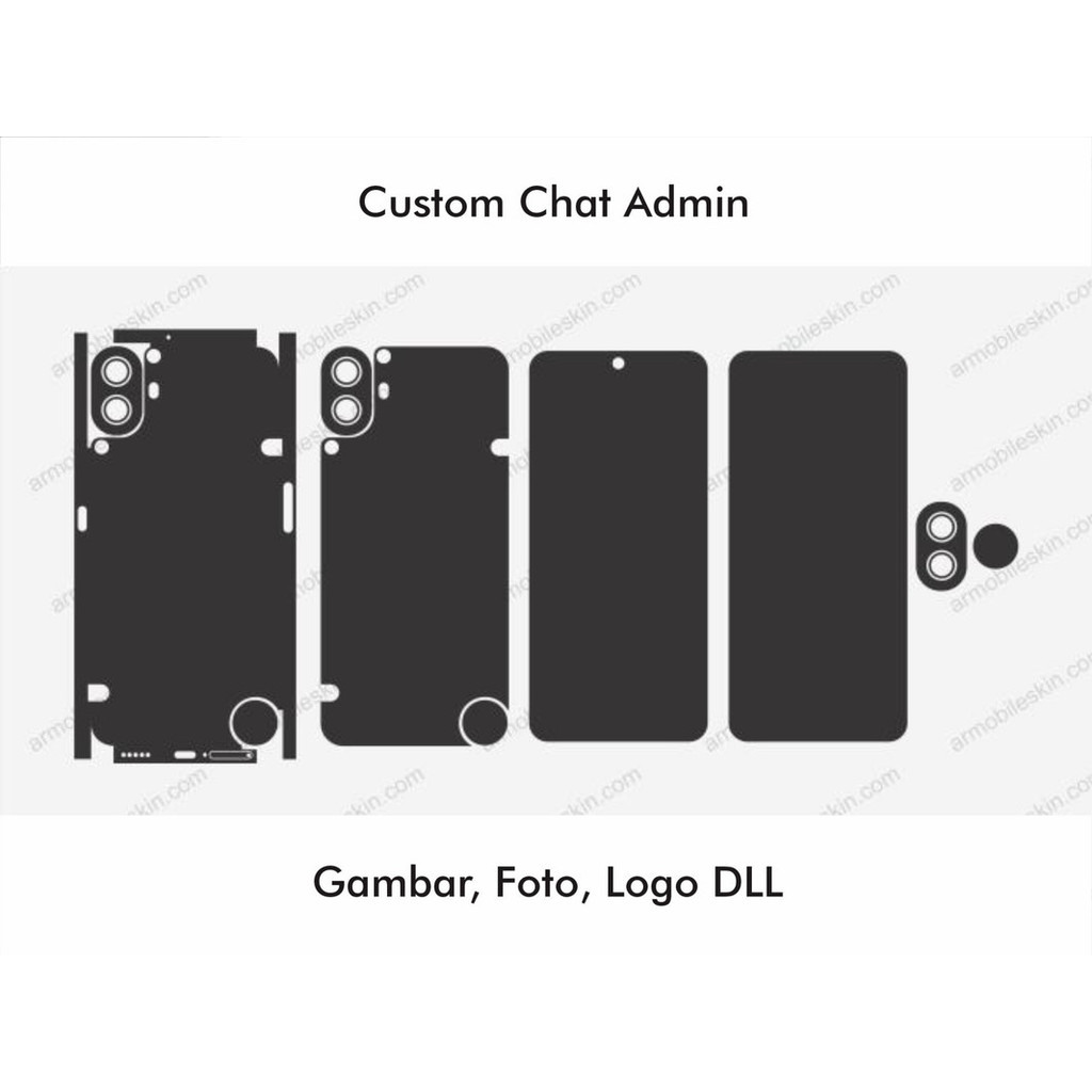 Dapat 2 PCS Garskin Case HP Nothing CMF Phone 1 - Skin Protector - Custom Gambar (Chat Admin)