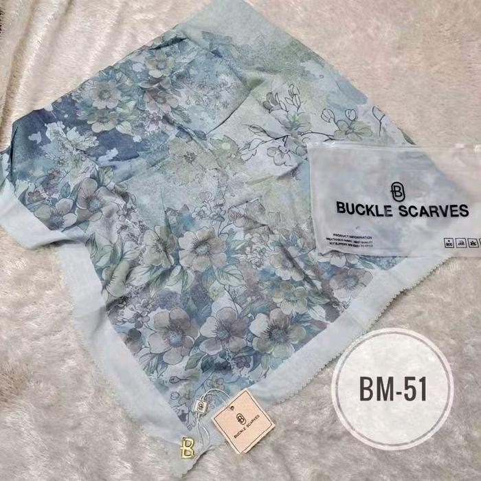 SHOFIAHIAJB [ ECER/SATUAN ] BUCKLE SCARVES MOTIF POUCH LOGO B BY AZARA