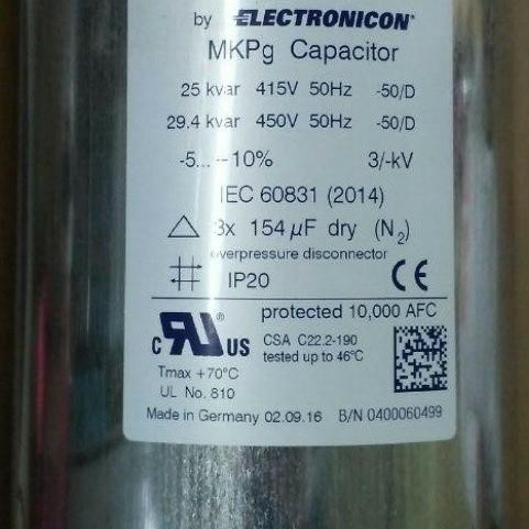 TERBARU! KAPASITOR BANK 25KVAR / 25 KVAR MKPG 3PHASE 415V GAE