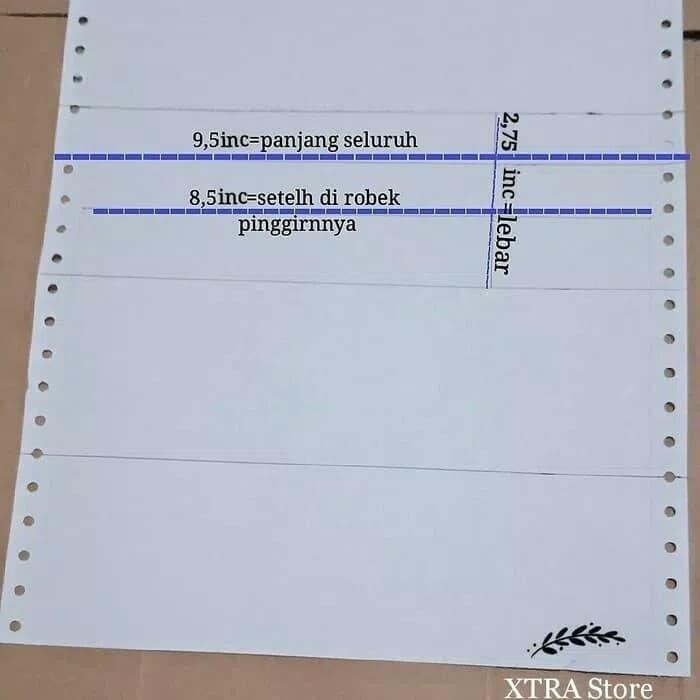 

Kertas PPOB 1ply 9.5x11"/4 continuous form Promo