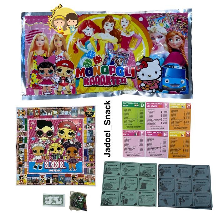 

MARI MILIKI- JADOELSNACK - MAINAN MONOPOLI KARAKTER MILENIAL 3IN1