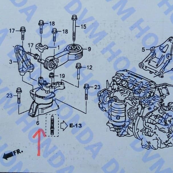 Engine Mounting Kanan Bawah Ir Civic 1.8 Fd Kode 026