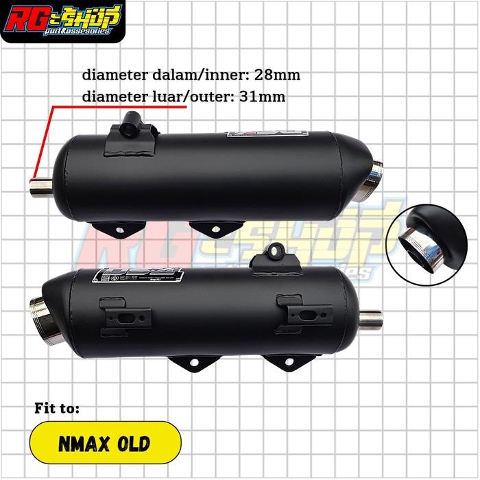 knalpot standar racing daeng sai4 nmax corong stainless ori thailand