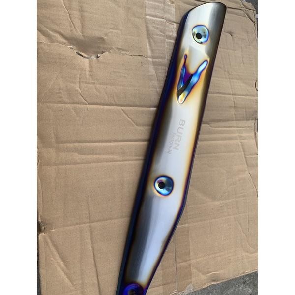 Tameng Knalpot Titanium Burn Mu Fact Import Wave 125 Supra X 125