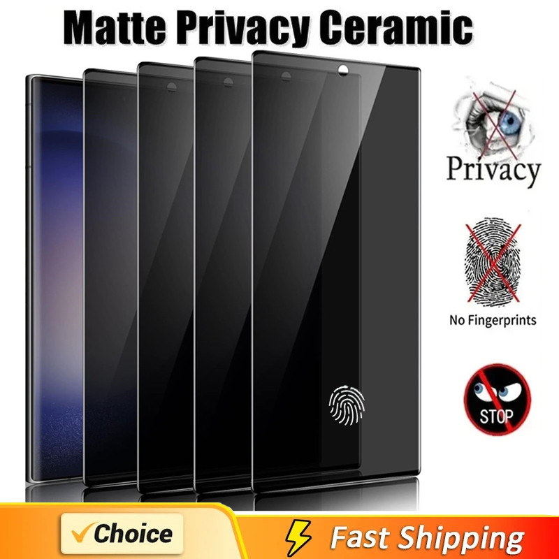 4Pcs Matte Ceramic Privacy Screen Protector For Samsung Galaxy S24 S21 S20 S22 S23 Ultra Note 20 10