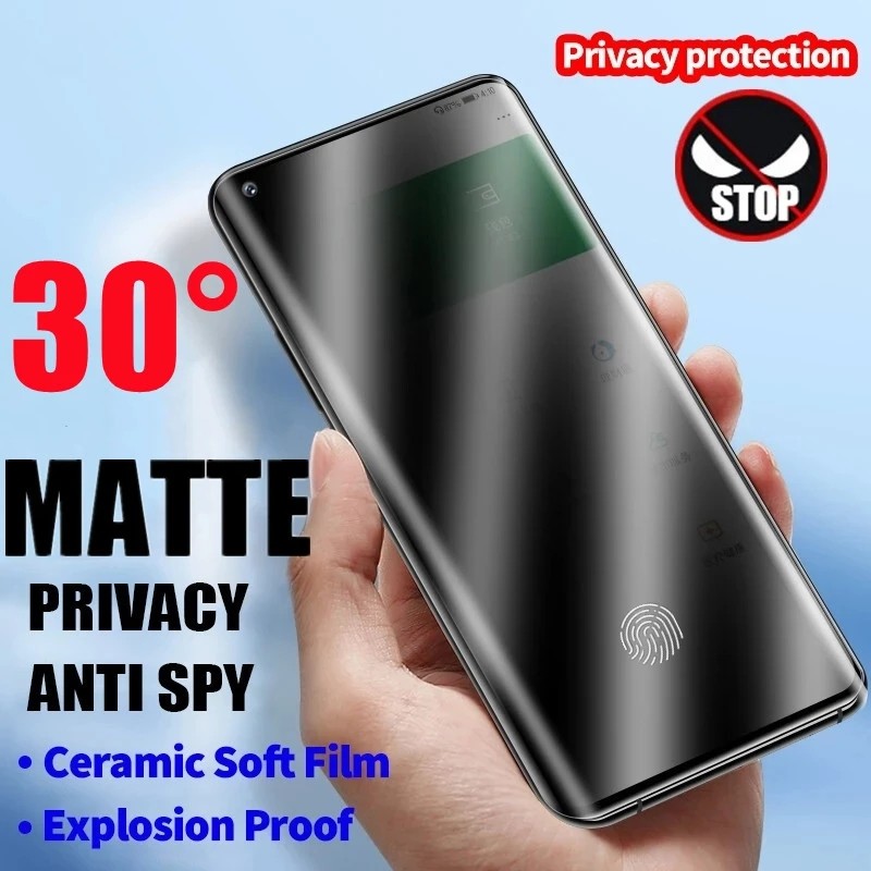Matte Ceramic Privacy Screen Protectors For Samsung Galaxy S21 S20 S22 S23 Ultra Fe Note 20 9 8 10
