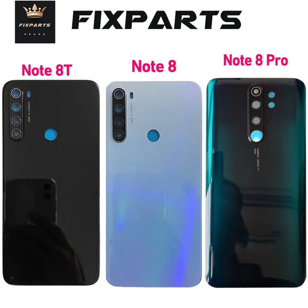 Glass For Xiaomi Redmi Note 8 Pro Battery Cover Not8 Rear Housing Door Replacement For Redmi Note 8T