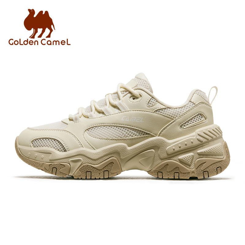 GOLDEN CAMEL Hiking Shoes Men Women Height-increase Daddy Shoes for Men Breathable Mesh Casual Sport
