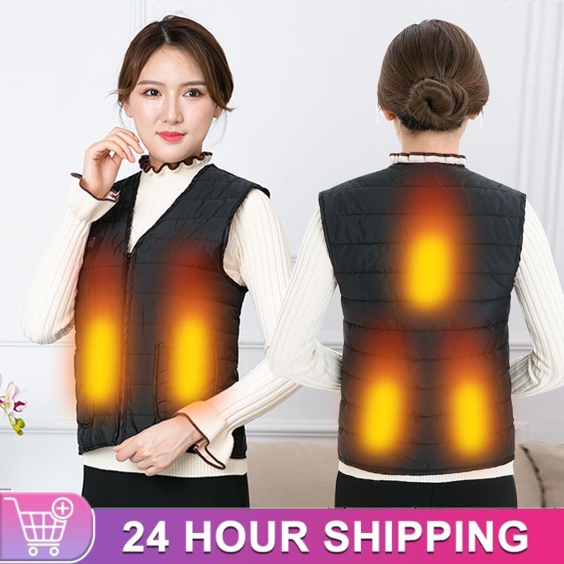 Heated Vest Men Women Usb Electric Self Heating Vest Warming Waistcoat Heated Jacket Washable Therma