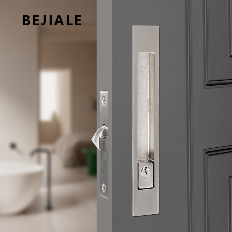Sliding Door Lock Invisible Wooden Door Kitchen Bathroom Hook Lock Embedded Sliding Door Lock