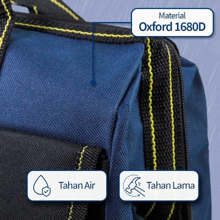 Tool Bag Besar Waterproof 13 16 18 Inch Taffware A03403 Tas Perkakas Toolkit Storage #Gratisongkir