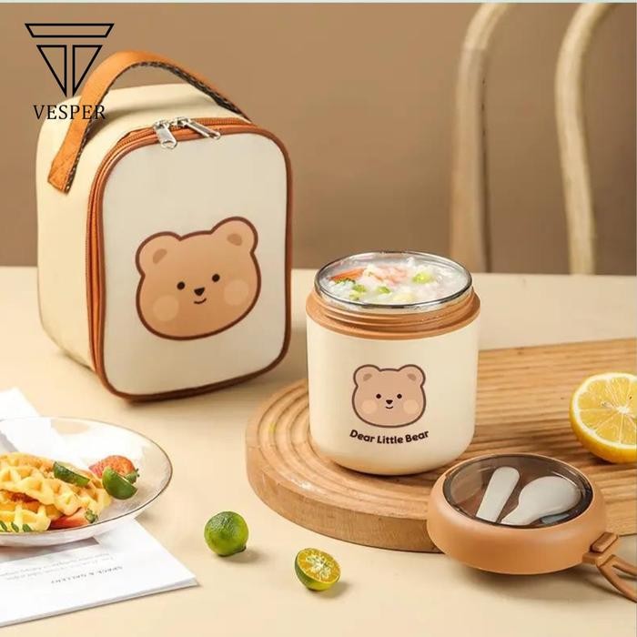 bear food warmer tumbler lunch box set stainless vacuum soup