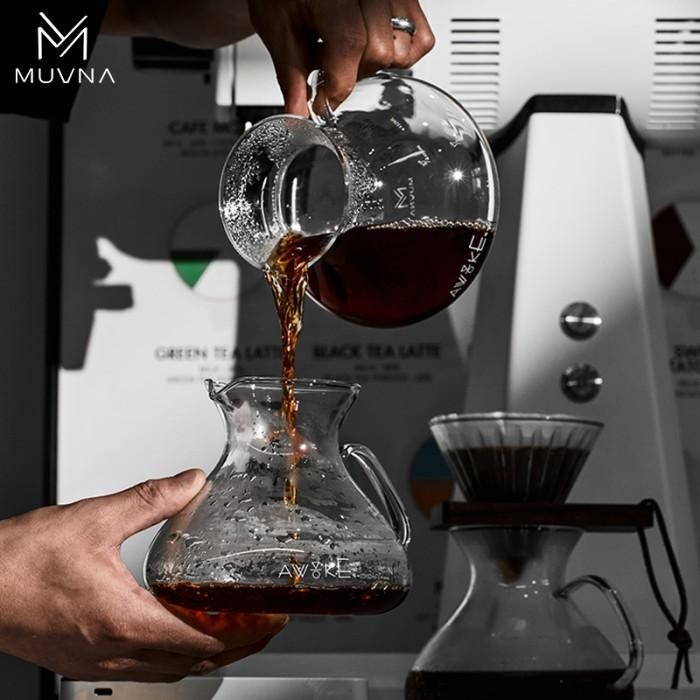 

(Expert) MUVNA Sharing Pot Glass Gelas V60 Manual Brew Server Coffee 450ml Kopi