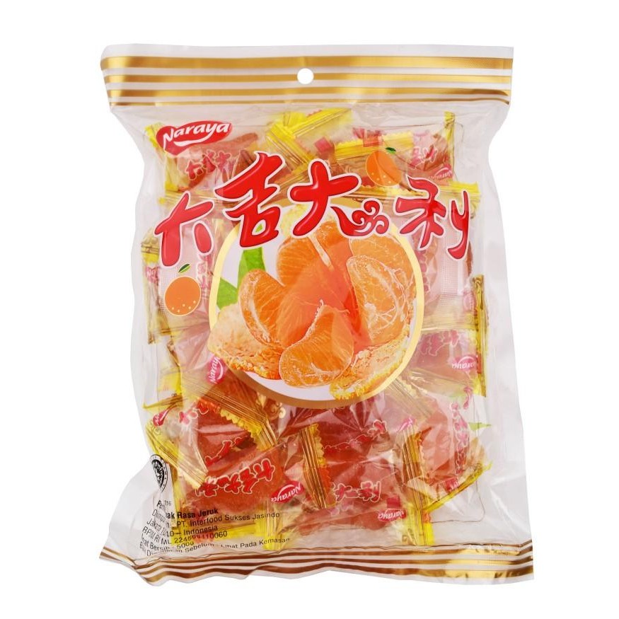 

(Allthebest) Naraya Permen Jelly Jeruk Mandarin Orange 500gr