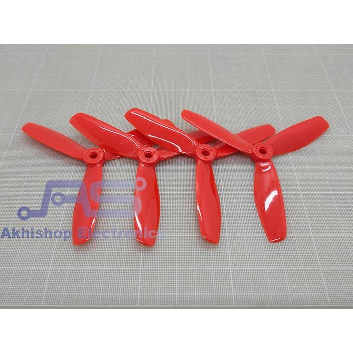 KINGKONG 5X4.5X3 5045 5INCH 3-BLADE PROPELLER MERAH 2 PASANG 2CW 2CCW