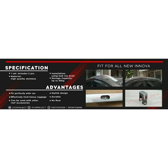 Promo Roof Rail Innova Reborn Otoproject Roofrail Lexus Design Innova Reborn Original