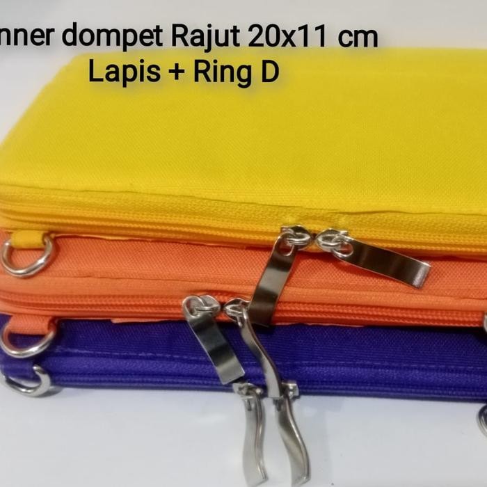 

Inner dompet rajut 20x11 cm lapis+ring D